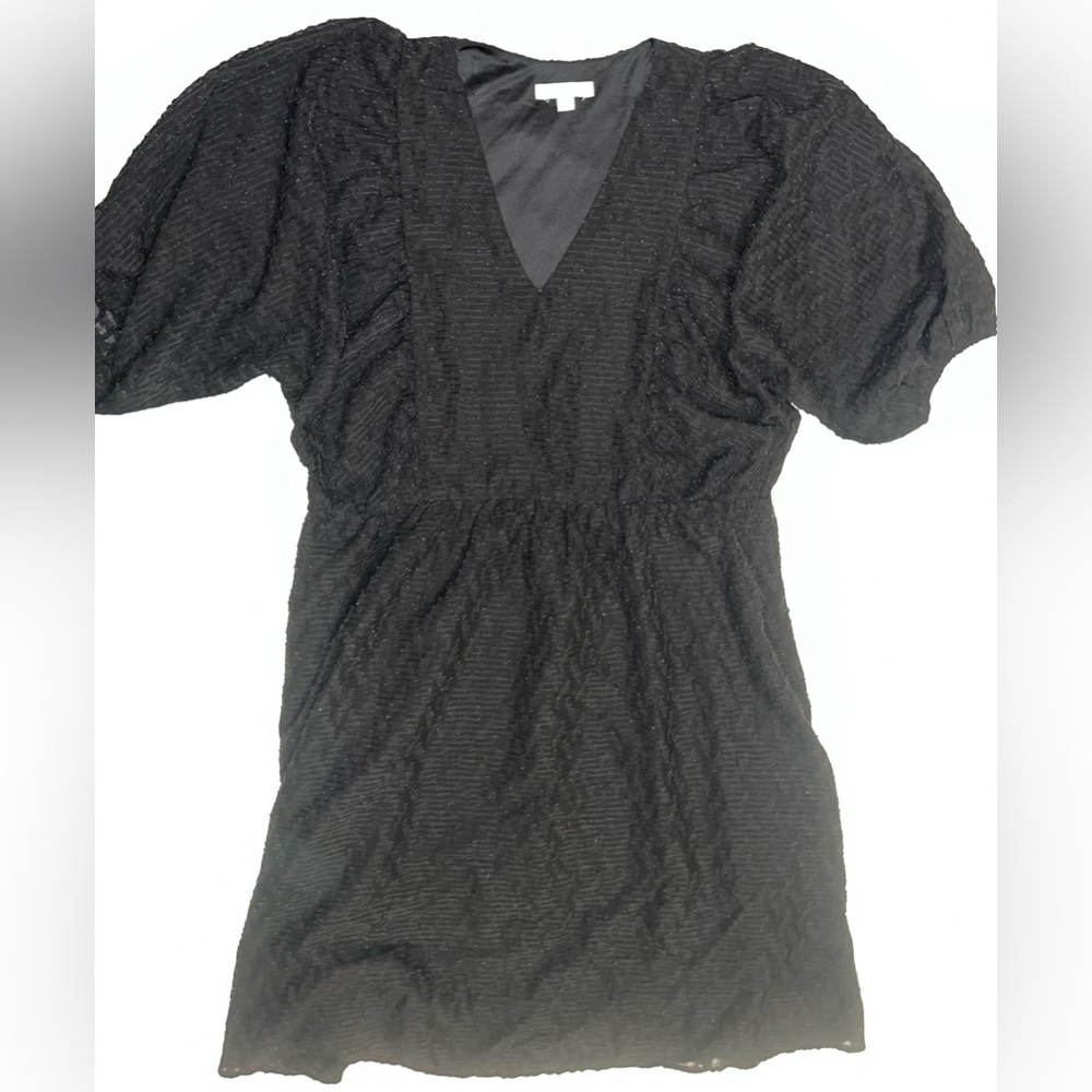 Ophelia Roe Black Textured Mini Dress Women's Size M